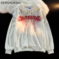 EERSHENSHI เสื้อคาร์ดิแกนพิมพ์ลายเสื้อกันหนาวมีฮู้ดสำหรับทั้งหญิงและชายเสื้อโค้ตลำลอง