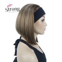 【jw】□☃ StrongBeauty Bob Short Straight with Blonde Highlighted Headband Wig COLOUR CHOICES