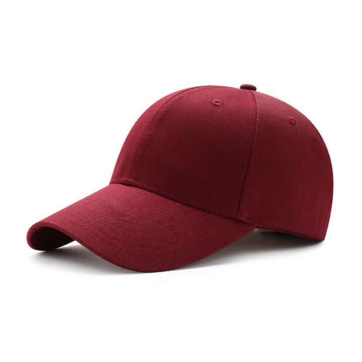 hot-men-women-fashion-casual-simple-baseball-cap-solid-color-cotton-hat-black-pink-white-wine-red-navy-blue
