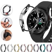 Watch Case for Samsung Galaxy Watch 4 classic 46mm 42mm TPU Plated Screen Protector all around bumper cover 44mm 40mm accessorie