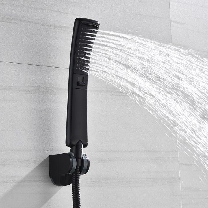 high-quality-bathroom-square-abs-black-lacquer-bathroom-high-pressure-hand-shower-set-with-shower-amp-hose-bathroom-accessories-by-hs2023