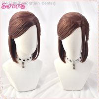 The Last of Us Ellie Cosplay Wig tattooing Game Brown Short Side Parting Hair Halloween Heat Resistant Synthetic Free Wig Cap [ Hot sell ] Decoration Center