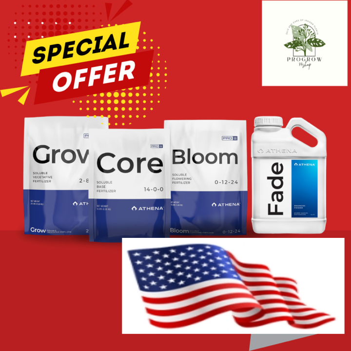 ready-stock-set-athena-proline-core-grow-bloom-fade-ปุ๋ย-สารอาหารพื้นฐานสำคัญ-ทุกช่วงทำใบและดอก-ขนาด-5-ปอนด์-ครบชุดมีบริการเก็บเงินปลายทาง