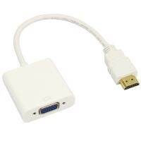 Berlapis emas HDMI ke VGA Video Converter dengan Daya Micro-usb putih Gratis Pengiriman