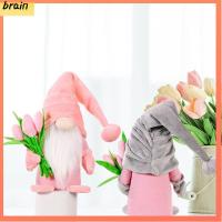 BRAIN 2 pcs งานทำมือ เครื่องประดับตุ๊กตาทิวลิป ศิลปะผ้าศิลปะ สีเทา, สีชมพู เครื่องประดับตกแต่งตุ๊กตาทิวลิป แฟชั่นสำหรับผู้หญิง เครื่องประดับตกแต่งตุ๊กตาไร้หน้า แฟนสาวสาว