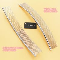 ✗ 25cm Dog Curved Comb Professional Stainless Steel Pet Grooming Comb Dense Sparse Teeth Dog Cat Cleaning Brush Hair Removal