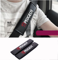 1 Pair Car Safety Seat Belt Harness Shoulder Strap Pad Cushion Cover Car Interior Trim For Peugeot Car Seat Belt Shoulder Protector Accessories