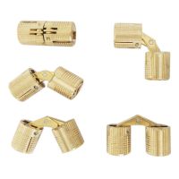 4PCS Copper Barrel Hinges Hidden Cabinet Concealed Invisible Brass Hinges Mount Door Furniture Hardware  8mm/10mm/12mm Door Hardware Locks