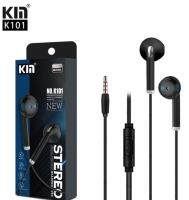 หูฟัง หูฟังสเตอริโอ KIN รุ่น K101 เสียงเบส หัวแจ๊ค 3.5 มม Wired Headphones，Earbuds with Microphone Pack of 2，in-Ear Earphones Volume Control Clear Audio Headphones Compatible with iPhone/ipad/Android/Samsung