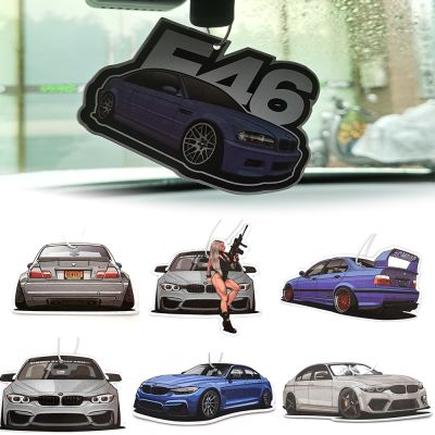 【DT】  hotAuto Accessorie Car Air Freshener Hanging Car Rearview Mirror Perfume Pendant Solid Paper JDM For BMW F30 E46 E90 M3 M4 M5 Smell
