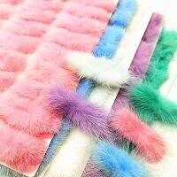 【CW】 5/40pcs 3cmx7cm Fur Pompoms Poms Bow Tie Soft Pompon Hair Accessories Clothing Hats Supplies Pompone