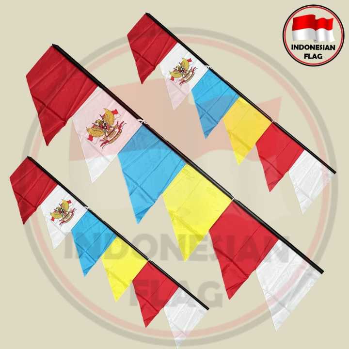 Bendera Umbul Umbul Warna Biru Zigzag Mata Lazada Indonesia