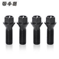 4 Pcs Car Wheel Lugs Bolts For BMW F10 F11 F30 F32 E60E90G30 nuts stud screw M12 x 1.5 M14 x 1.5 M14 x 1.25 black metal 3 styles