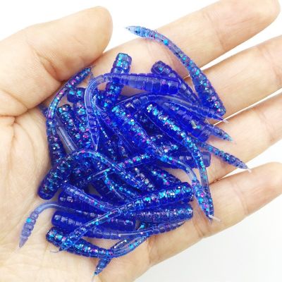 10Pcs New Hot Sale Red Worm Soft Fishing Lure 4cm 0.4g with Salt Smell Fishy Smell Artificial Silicone Bait Fishing Tackle