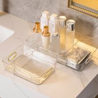 Retractable desk storage box Transparent dresser Cosmetic facial mask sundries sorting box Bathroom storage box