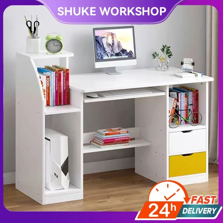 【Philippine spot】SKE Computer Desk Table Study Table With Bookshelf And