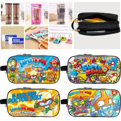 Super Zings Pencil Case Kids Cartoon Game Pencil Box Large Capacity Stationery Sotrage Bags Children Pen Bag Girls Cosmetic Case