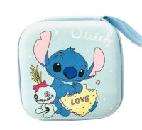 STITCH  กล่องเก็บสายชาร์จ กล่องเก็บหูฟัง , เอนกประสงค์, Size M ลาย   LOVE  SKY   M   งานดี evaกันกระแทก ขนาด9.5x9.5x3.5cm กล่องเก็บสายชาร์จ  กล่องเก็บหูฟัง NPNN