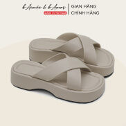 Dép nữ quai chéo Tana Cross Strap đi biển thời trang đế dày bánh mì bAimée