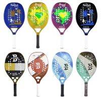 INSUM Beach Tennis Racket 100 Carbon Fiber EVA SOFT Raquete Beach Tennis Round Surface for Mens and Womens with Bag