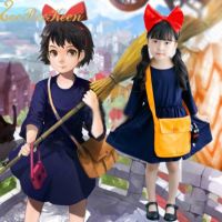 little witch cosplay costume Iapanese Anime Kikis Delivery Service Cosplay suit Kids Halloween Cosplay Witch Dress For Girls