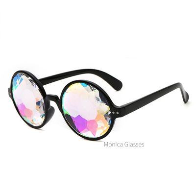Glasses Rave Men Round Kaleidoscope Sunglasses Women Party Psychedelic Prism Diffracted Lens EDM Sunglasses Female glasses