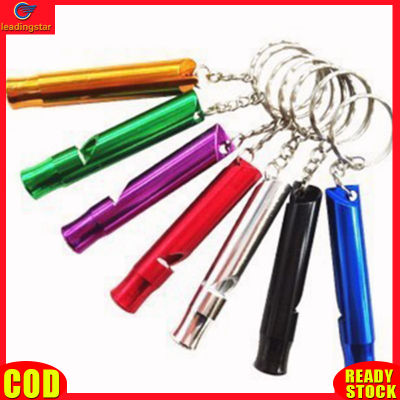 LeadingStar RC Authentic Colorful Slim and Long Multifunctional Aluminium Whistles with Key Ring Emergency Survival Whistle Hiking Camping Mountaineering Accessory Dog Training Whistles Random Color