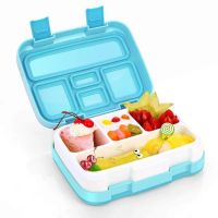 ✑ 4/5 Grids Portable Lunch Box School Children Bento Box Sealed Salad Box Travel Hiking Camping Food Container Home Organizer