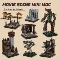 วงแหวนขนาดเล็ก Moc diorama หางเสือบล็อกตัวต่อการออกเดินทางและราชาแห่งห้องโถงทองคำโมเดลหุ่นยนต์ของเล่นอิฐเทคโนโลยี