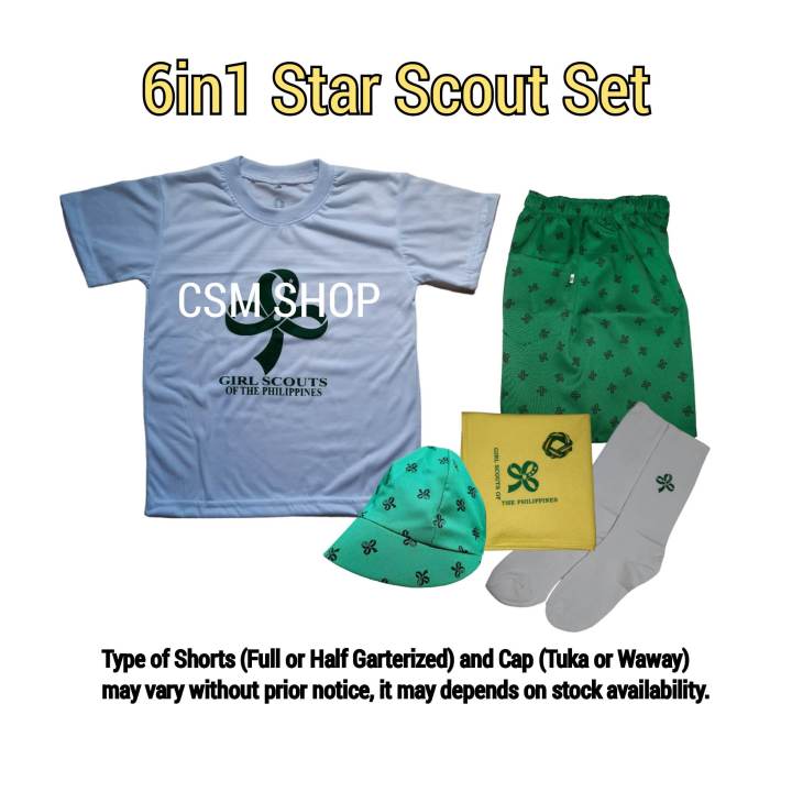 6in1 GSP SCOUT Star Set Or GSP Shirt Only (Girl Scout Uniform With Cap ...