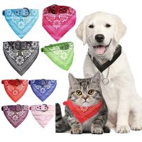 ⊙∏♣ Cute Adjustable Small Dog Collars Puppy Pet Slobber Towel Outdoor Cat Collar Print Scarf Design Dog Collar Neckerchief