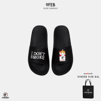 9FEB AX012 i dont smoke slide sandals รองเท้าแตะ