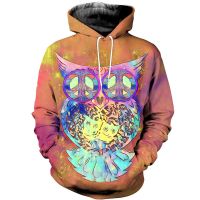 New fashion peace owl clothing 3D printed men and women Pullover Sweatshirt casual zipper hoodies jacket tops