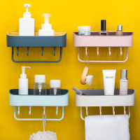 Bathroom Storage Organizer For Cosmetics Shower Rack Shelf Kitchen Organization Wall Mount Holder Spice Accessories Items