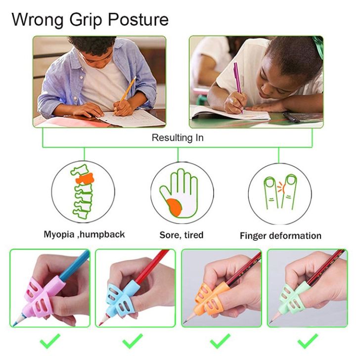 cw-3pcs-set-soft-silica-grasp-two-finger-gel-grips-children-writing-training-correction-pens-holding-for-kids-gifts