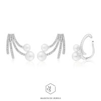 PRE ORDER Maison de Jewels - Clip-On Rita MOP Earrings ต่างหูเงิน ต่างหูออกงาน มุก ต่างหูดีไซน์