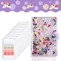 A6 Budget Binder Daisies Colorful PU Leather Notebook Binder With 10 PCS A6 Binder Pockets For Cash Envelope Wallet Budgeting Cleaning Tools