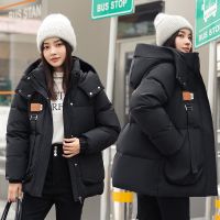 ☎▪○ Jacket Coats Parkas 2023 New Female Down Cotton Jackets Hooded Overcoat Thick Warm Windproof Student Coat