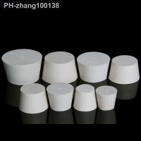 White Rubber Elastic Stopper Bungs Laboratory Flask Tapered Tube Conical Sealing End Plug Bottle Stopper