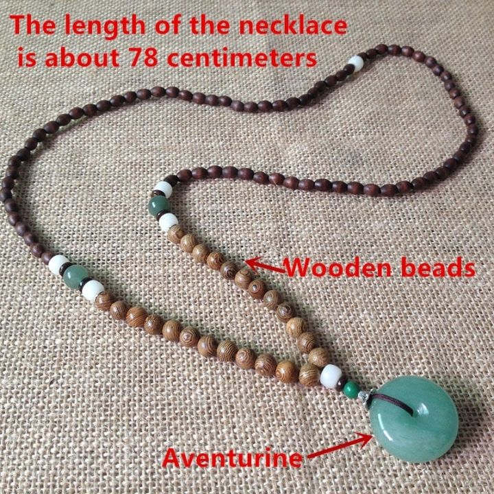 simple-natural-aventurine-pendant-necklace-chinese-style-handmade-long-necklace-for-men-and-women