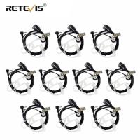 10Pcs PTT MIC Earpiece Covert Air Acoustic Tube Headphone For Motorola Walkie Talkie T270 SX500 T5100 FV200 XTL446 Retevis RT45