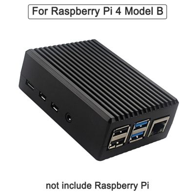 【✱2023 HOT✱】 fuchijin77 Raspberry Pi 4 4b เคส Raspberry Pi กล่องโลหะพร้อมเคสป้องกันอลูมิเนียมอัลลอยด์พัดลมทำความเย็นคู่สำหรับ Rpi 4/4b