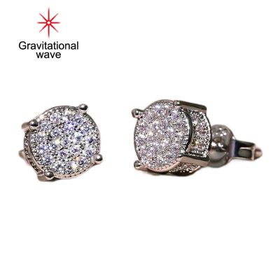 Gravitational Wave 1คู่ต่างหูเรขาคณิต Cubic Zirconia เครื่องประดับ Sparkling Vintage ต่างหูสำหรับงานแต่งงาน