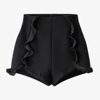 TWOTWINSTYLE Minimalist Patchwork Ruffle Shorts For Women High Waist Black Korean Trousers Female Summer Fashion Clothing 2021