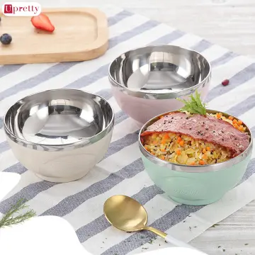 Double-Layer Kitchen Tableware Thermal Insulation Rice Soup Bowl