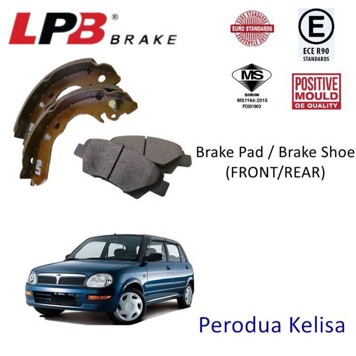 (FRONT/REAR) Perodua Kelisa L701 Kenari L901 LPB Disc Brake Pad / Brake