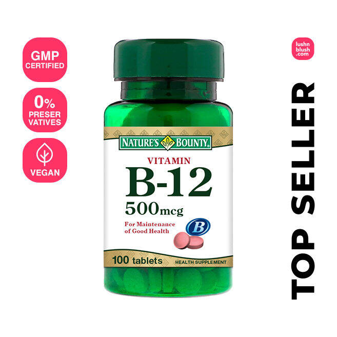Nature's Bounty Vitamin B12 500mg (100 Tablets) [Expiry Date01/2025