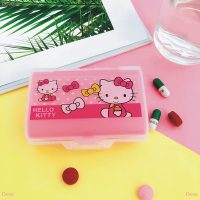 Dove HelloKitty กล่องใส่ยาแบบพกพา, กล่องใส่ของแบบพกพาสำหรับเดินทางจาก Sanrio Kawaii KT