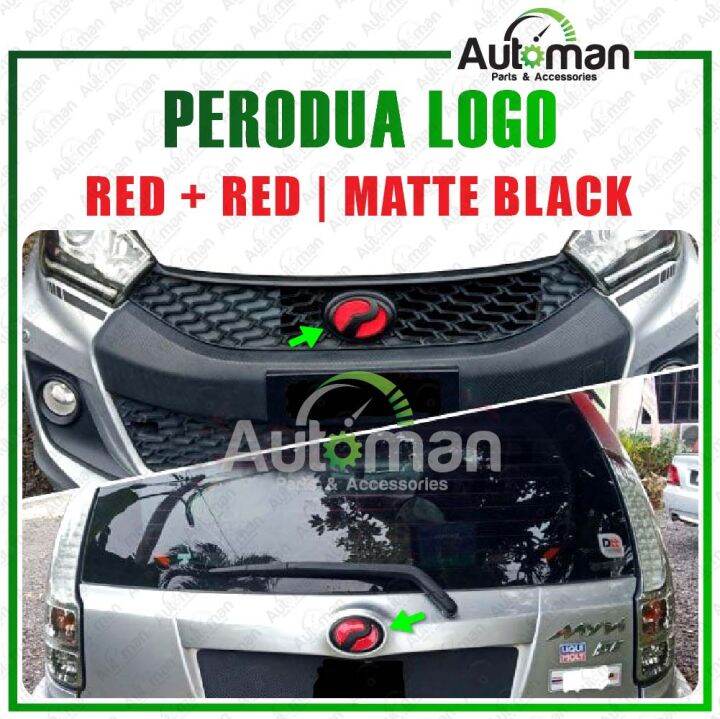 Perodua Front Rear Reflector Emblem 3D Logo Bonnet Emblem Sticker ...