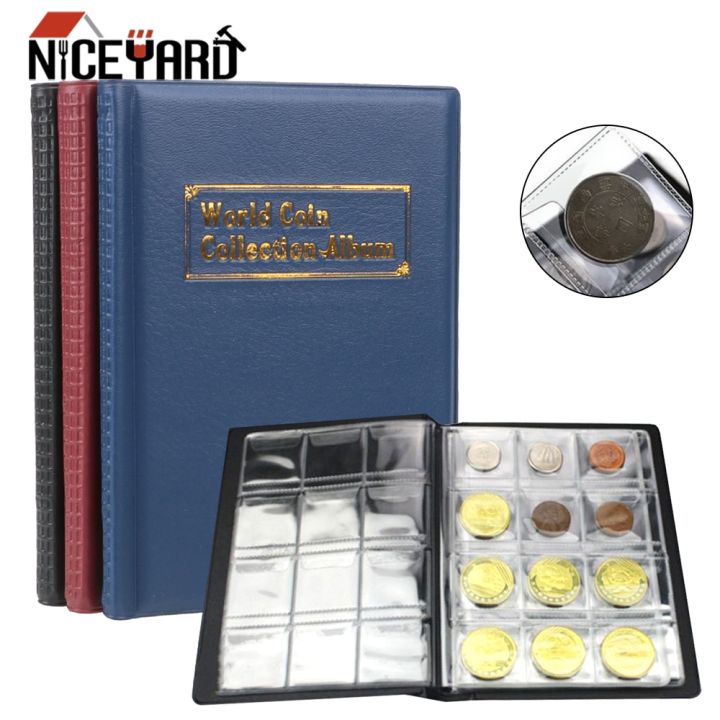 niceyard-คอลเลคชั่นเหรียญแบบจลน์120กระเป๋าสำหรับสะสมเหรียญทำจาก-pvc-ของขวัญอัลบั้มเหรียญงานฝีมือตกแต่งบ้านหนังสือชุดสะสมเหรียญ